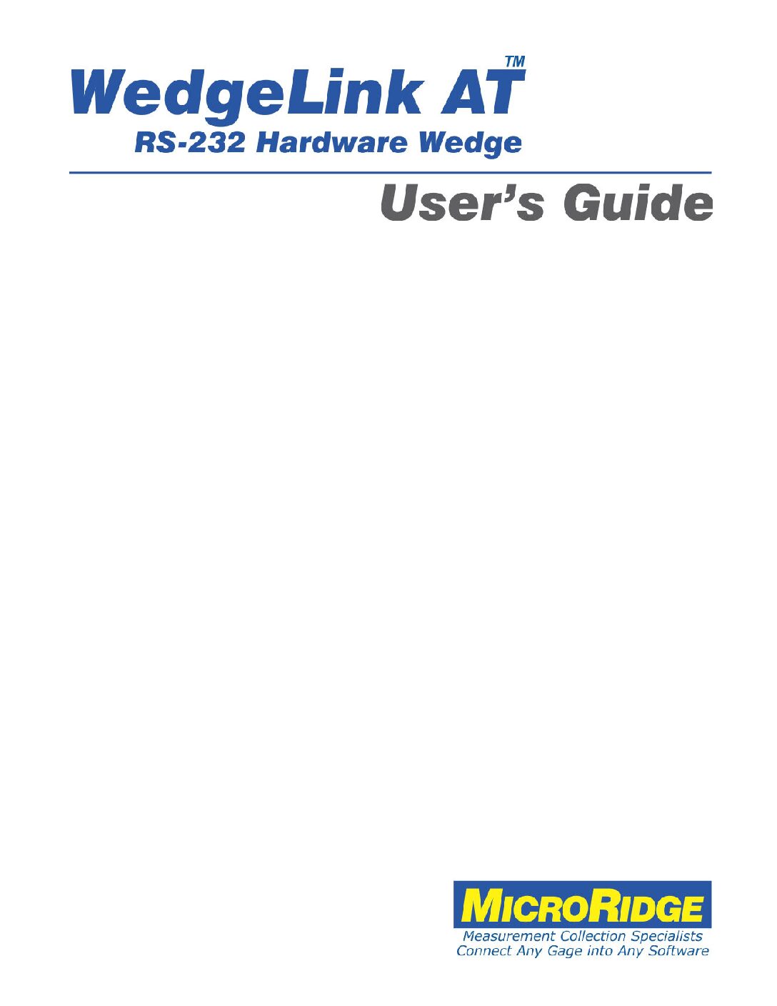 WedgeLink AT User’s Guide