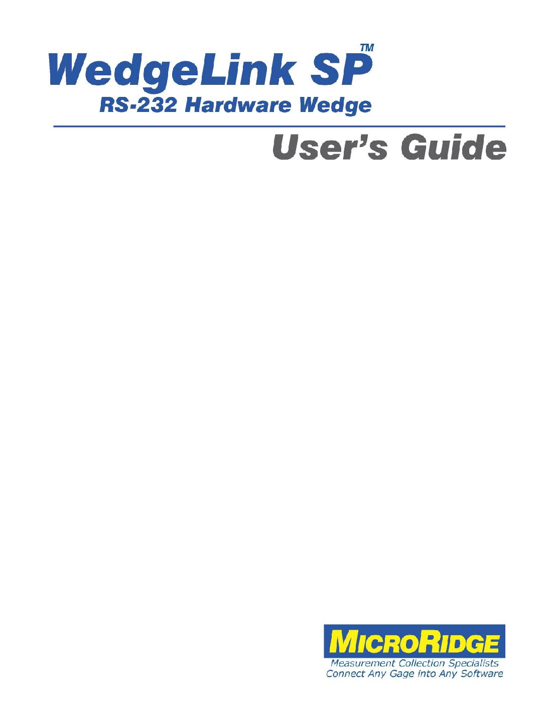 WedgeLink SP User’s Guide