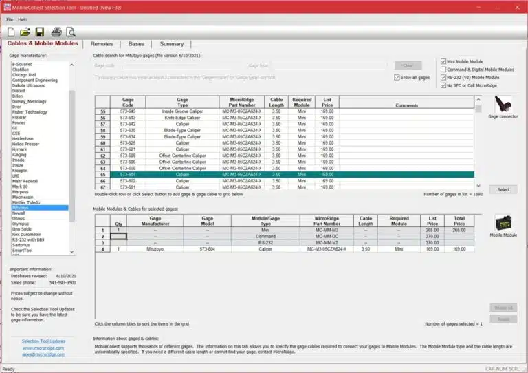 Gage Lookup Tool