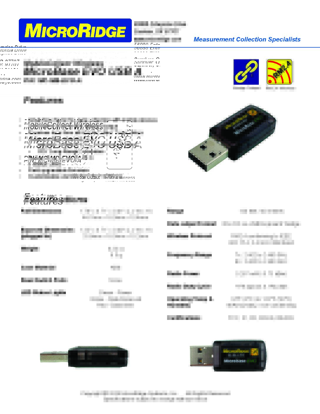 MicroBase EVO USB A Spec Sheet