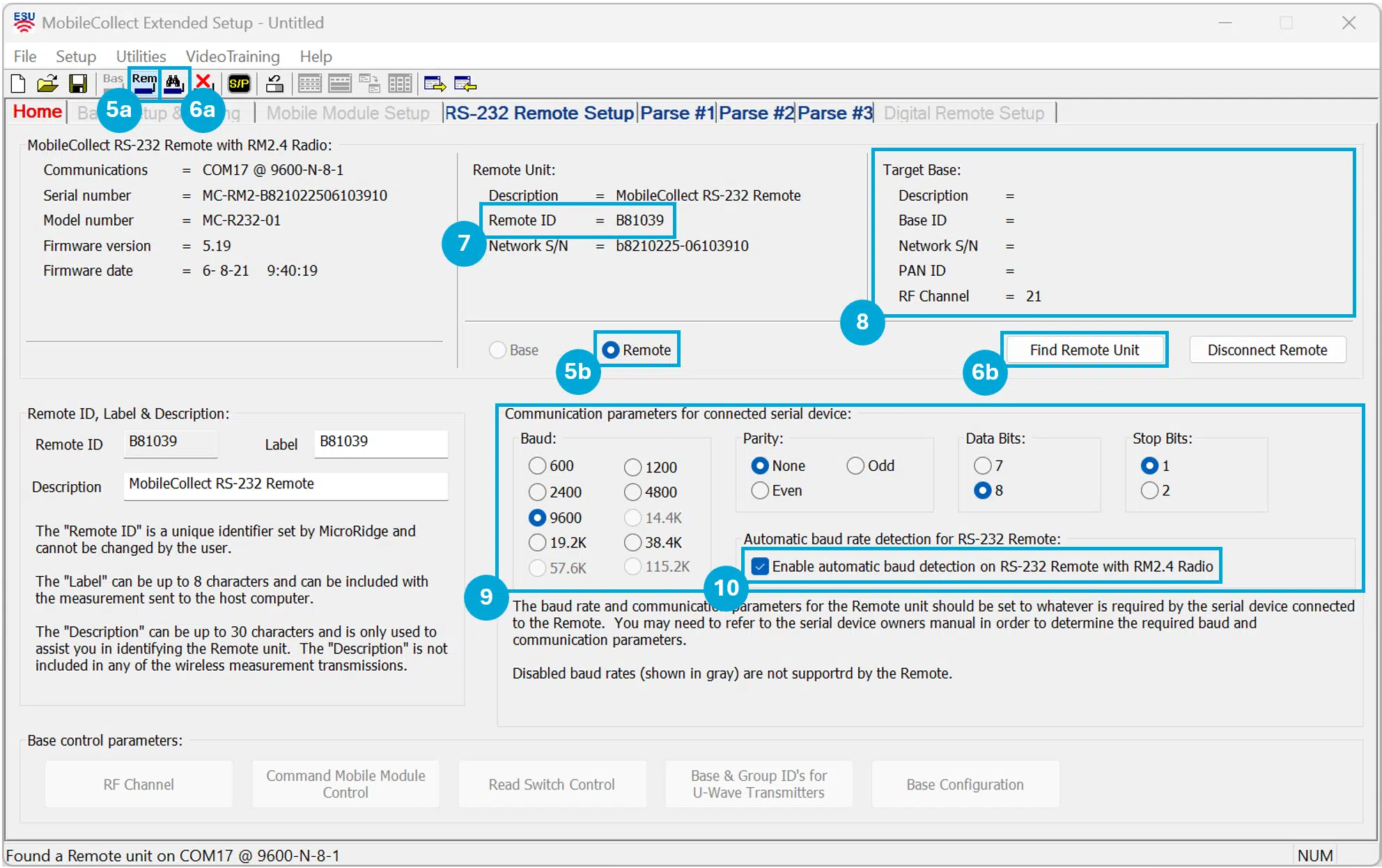 Find Remote and Enable Autobaud Detection