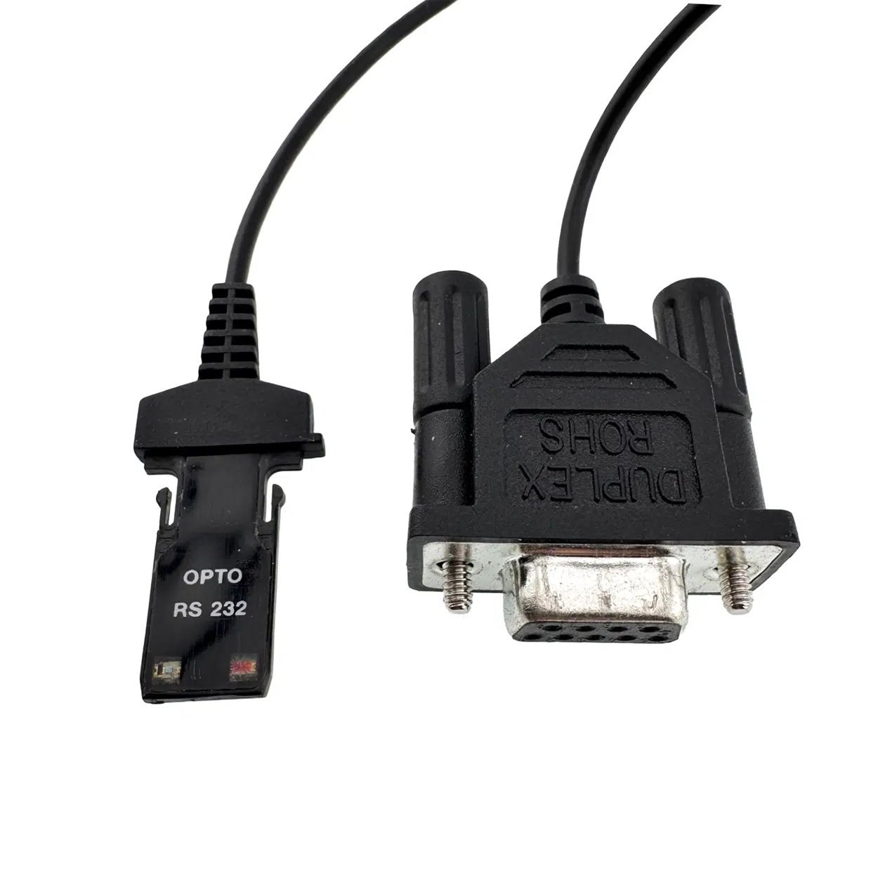 54-115-336 RS-232 cable with Fowler/Sylvac Duplex Opto gage connector and DB9 female host connector